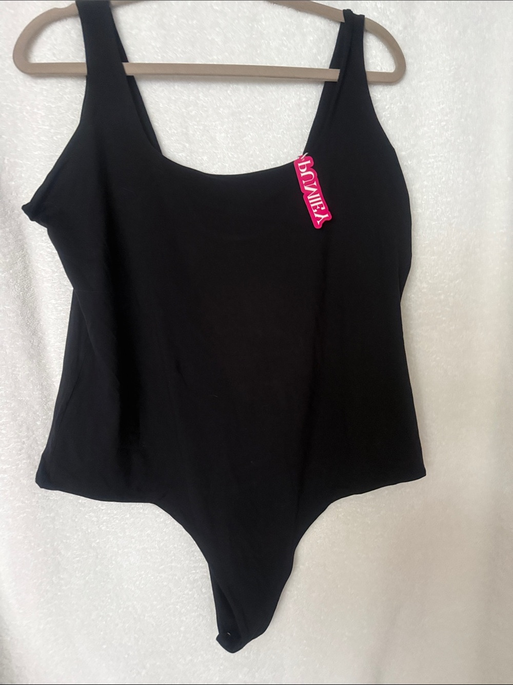 Women's Black Scoop Neck Bodysuit